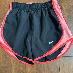Nike Women's Black and Pink Athletic Shorts